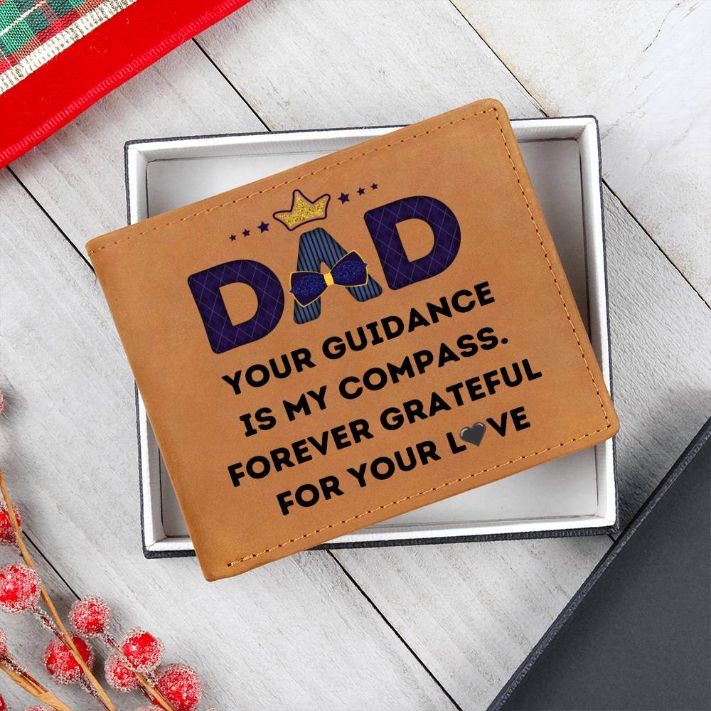 Custom Wallet Leather Gift for Dad - Giftsmojo