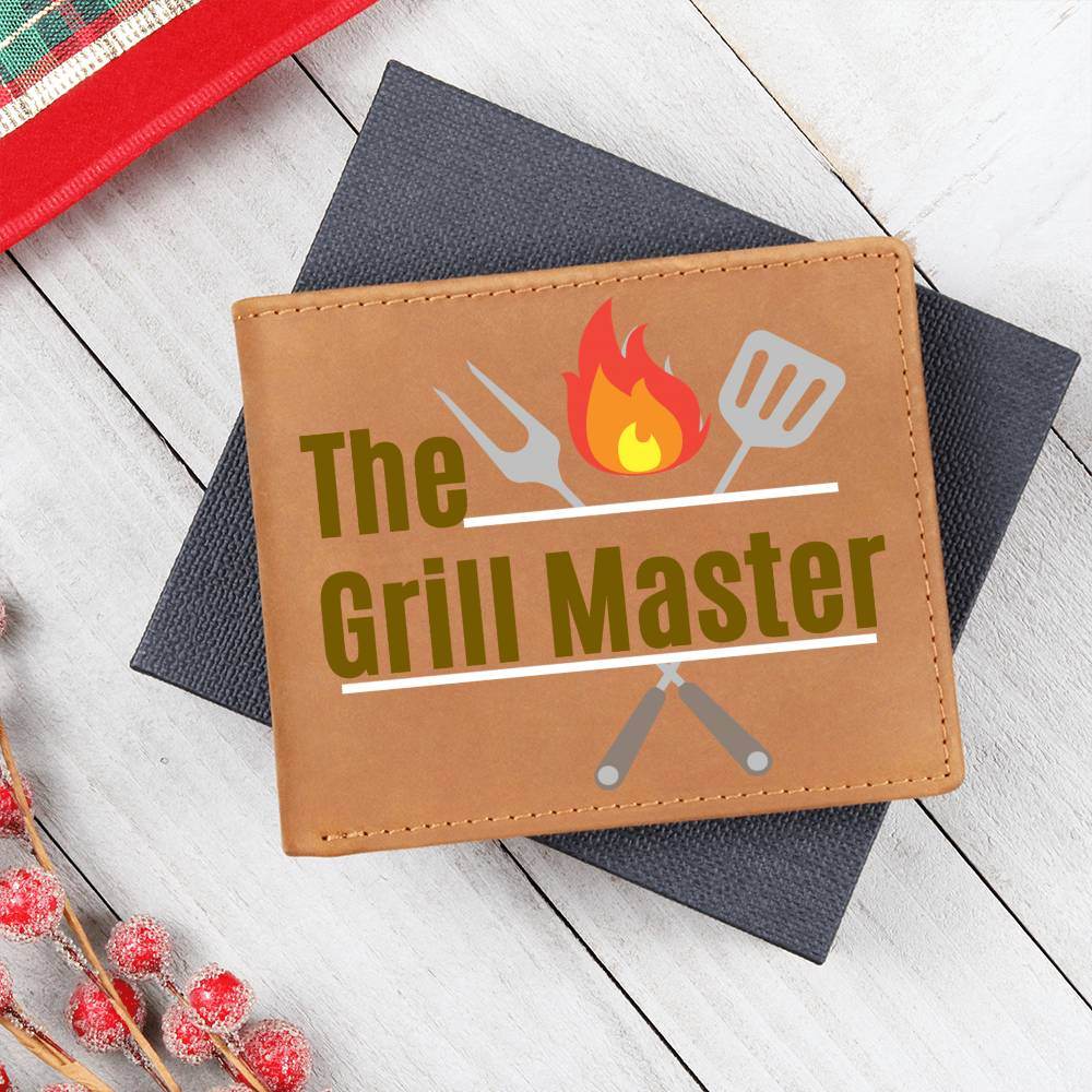 The Grill Master Custom Leather Wallet for Men - Giftsmojo