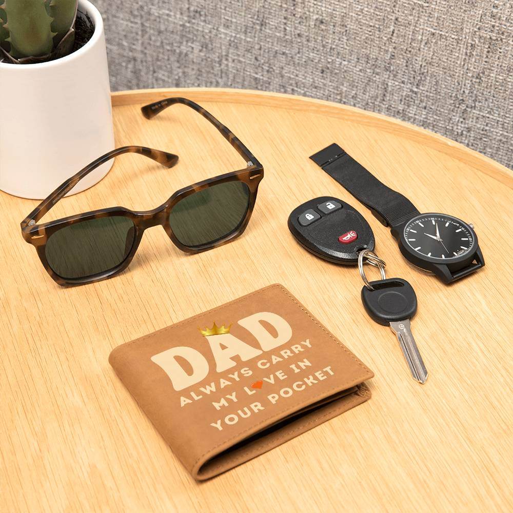 Custom Gift for Dad - Dad Leather Wallet - Giftsmojo