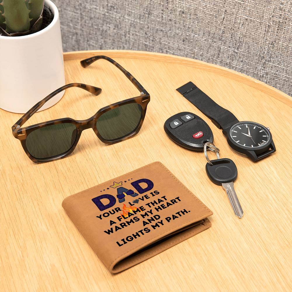 Custom Wallet Leather Dad - Giftsmojo