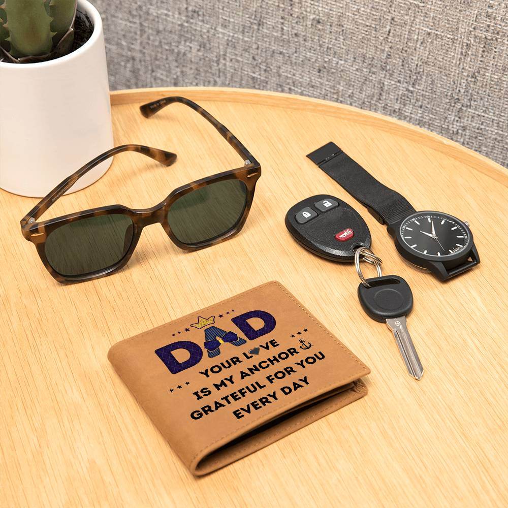 Custom Leather Wallet Gift For Dad - Giftsmojo
