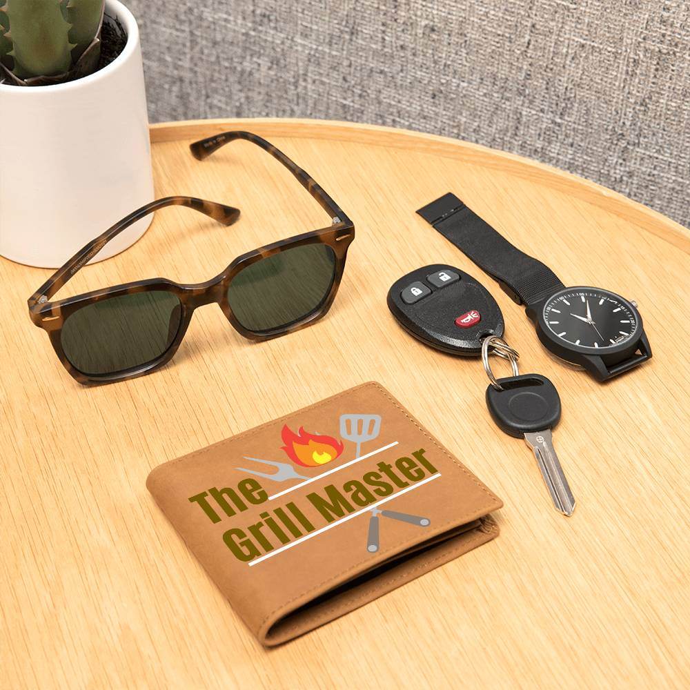 The Grill Master Custom Leather Wallet for Men - Giftsmojo