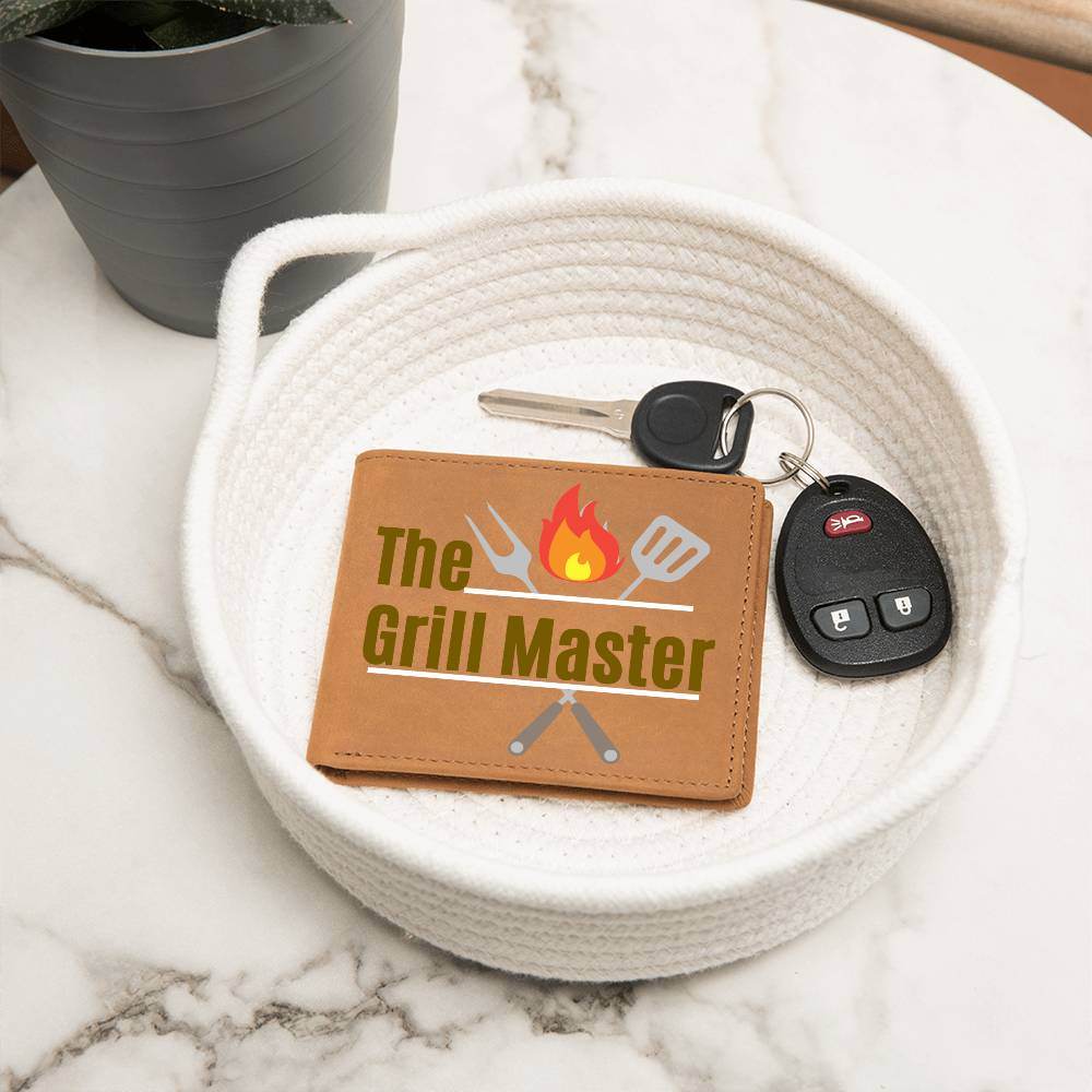 The Grill Master Custom Leather Wallet for Men - Giftsmojo