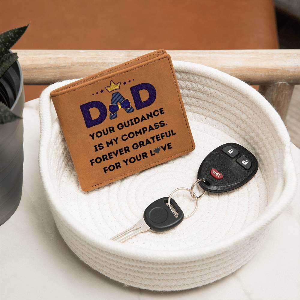 Custom Wallet Leather Gift for Dad - Giftsmojo