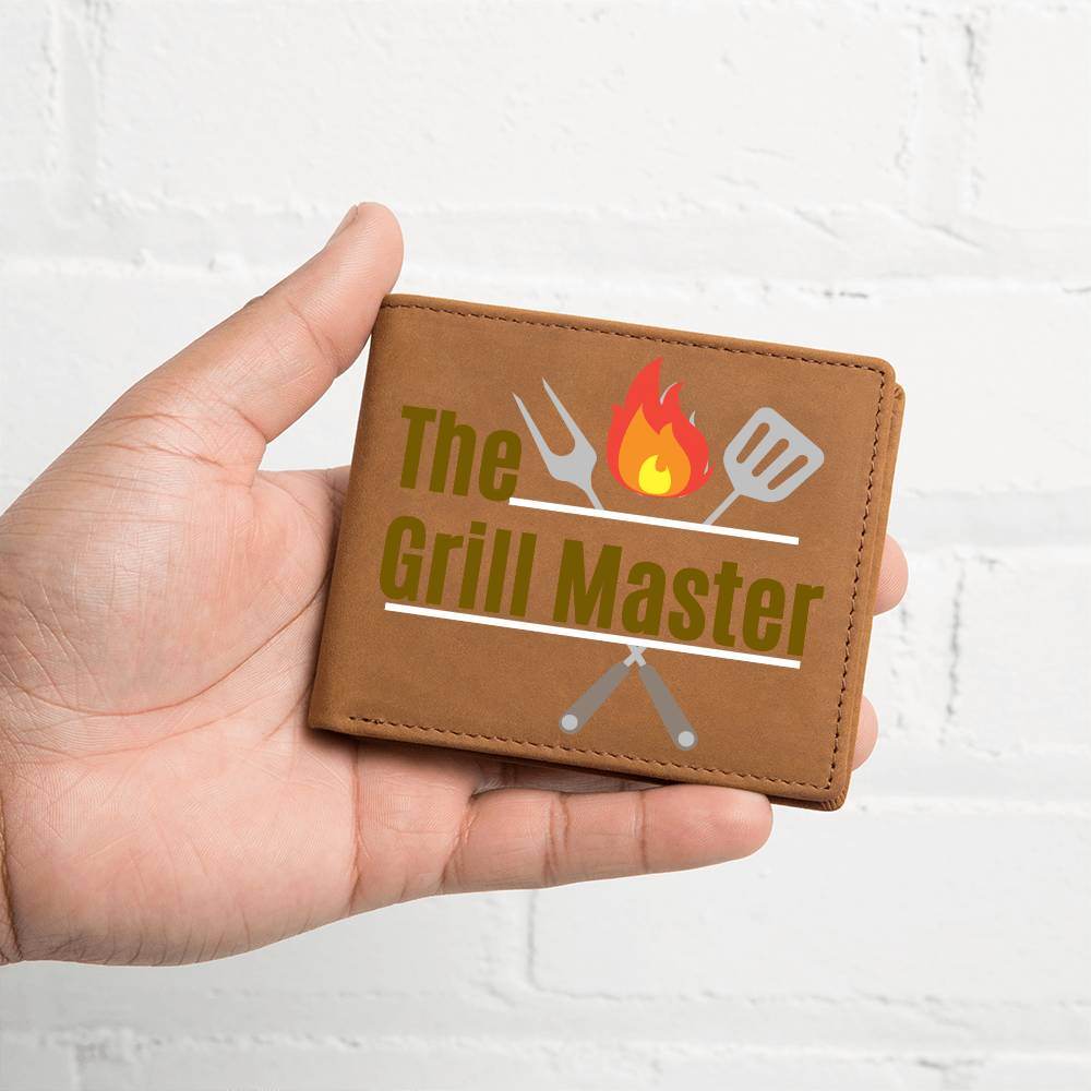 The Grill Master Custom Leather Wallet for Men - Giftsmojo