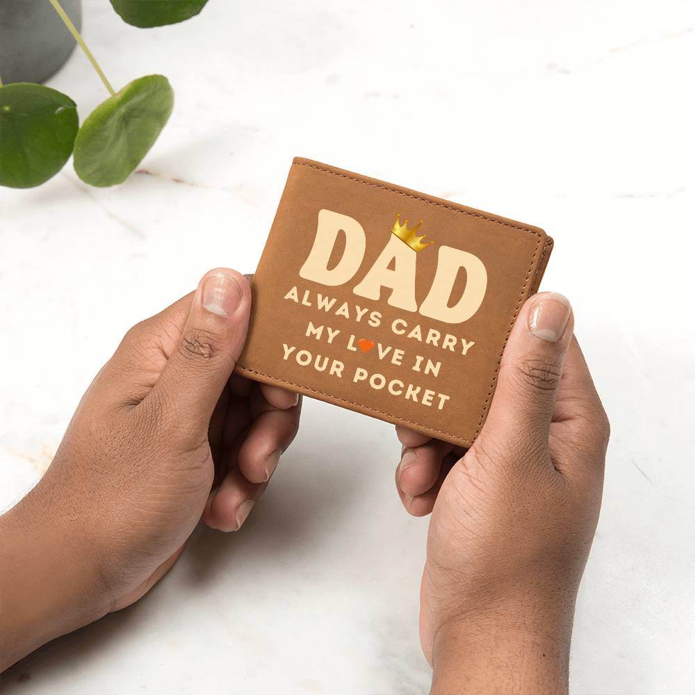 Custom Gift for Dad - Dad Leather Wallet - Giftsmojo