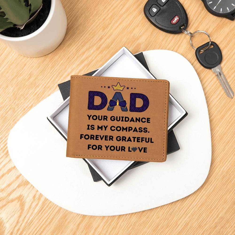 Custom Wallet Leather Gift for Dad - Giftsmojo