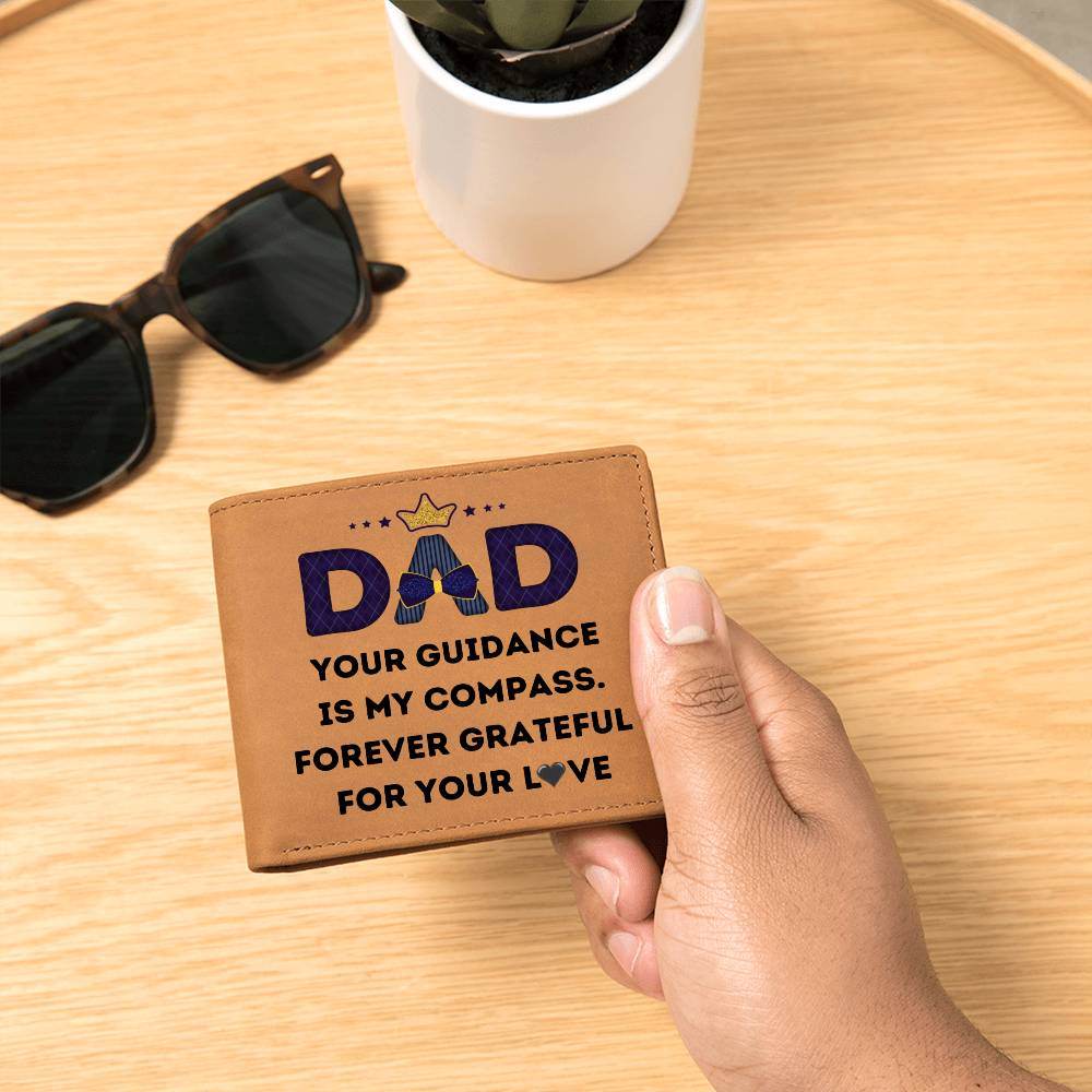Custom Wallet Leather Gift for Dad - Giftsmojo