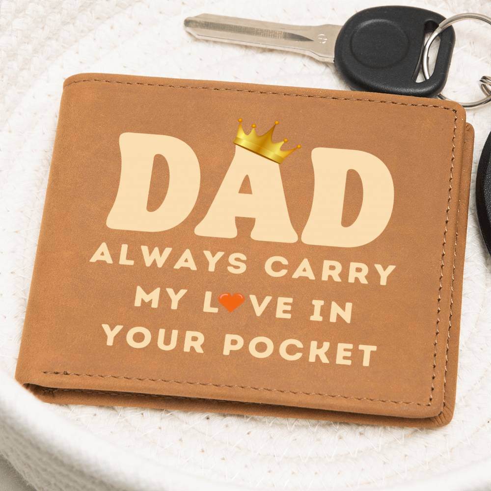 Custom Gift for Dad - Dad Leather Wallet - Giftsmojo