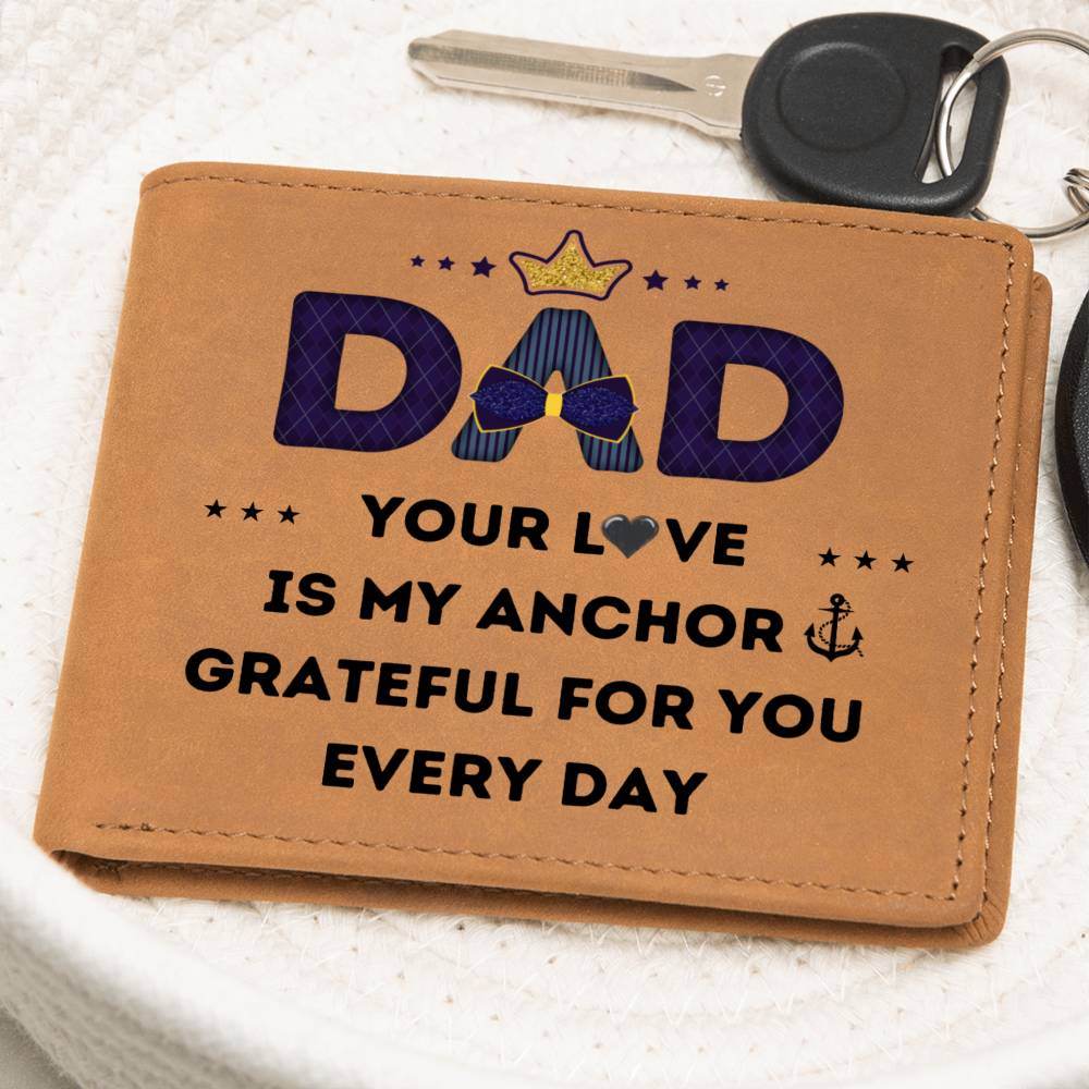 Custom Leather Wallet Gift For Dad - Giftsmojo