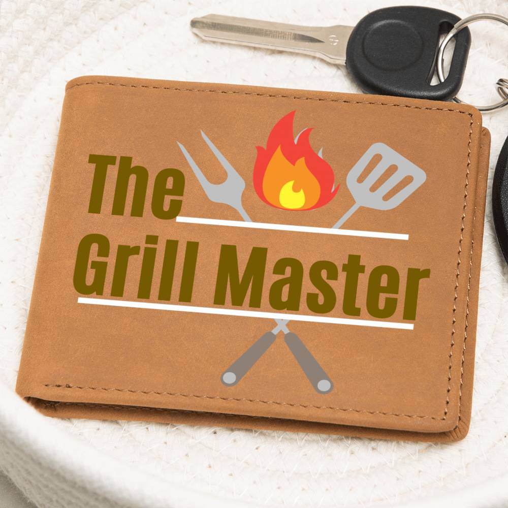 The Grill Master Custom Leather Wallet for Men - Giftsmojo