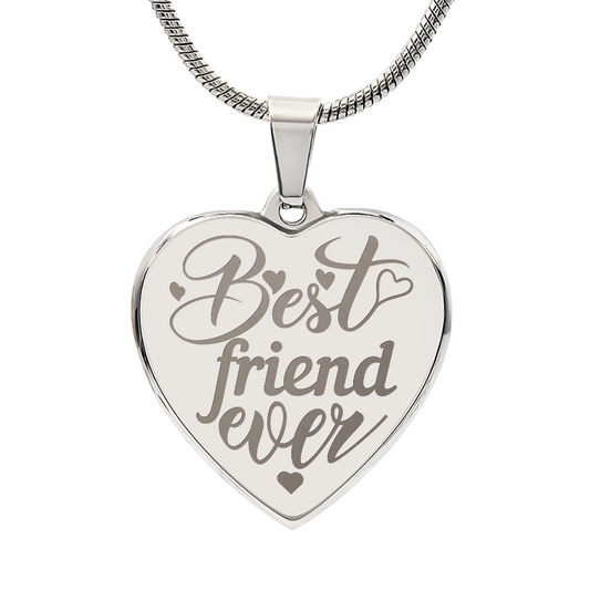 Personalized Engraved Heart Necklace for Friend