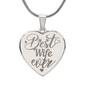 Personalized Engraved Heart Necklace for Wife
