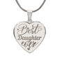 Personalized Engraved Heart Necklace for Daughter
