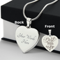 Personalized Engraved Heart Necklace for Wife