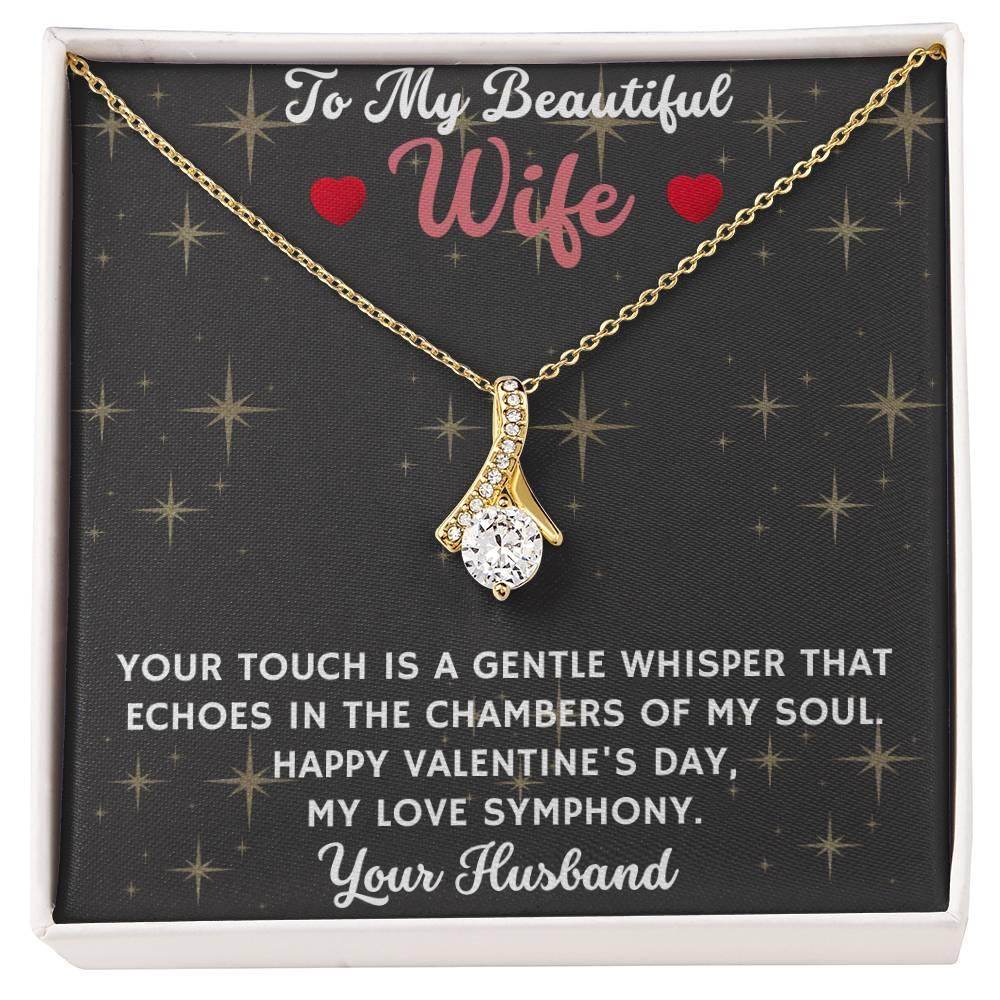Gift To My Wife Necklace Birthday Gift for Wife from Husband, Soulmate Gift Anniversary Gift for Her, Valentine Gift - Alluring Beauty - Giftsmojo
