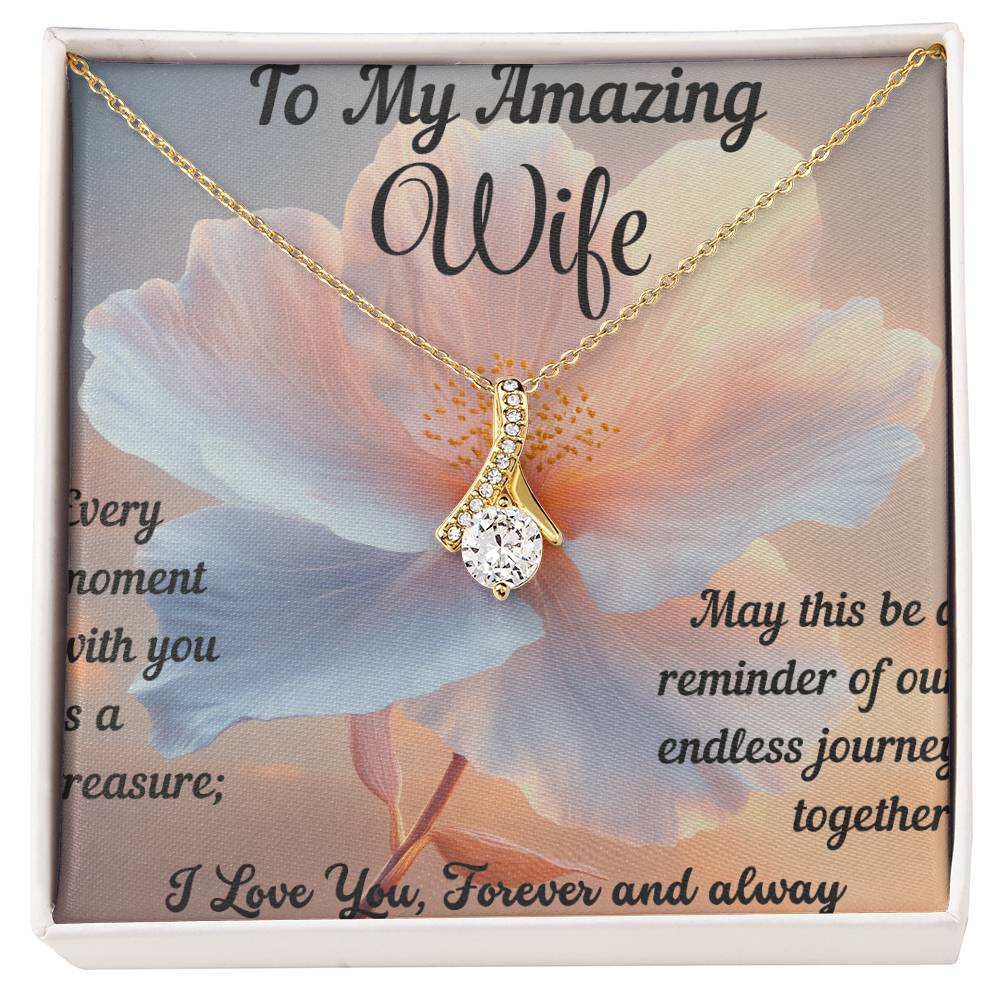Custom Romantic Gift For Wife For Birthday, Anniversary, Christmas or Valentine's Day, Gift Ideas Necklace For Wife From Husband