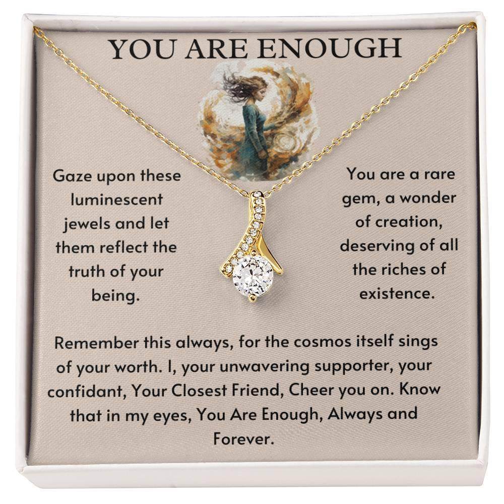 You Are Enough Necklace Birthday Gift for Friend Best Friend Gift - Giftsmojo