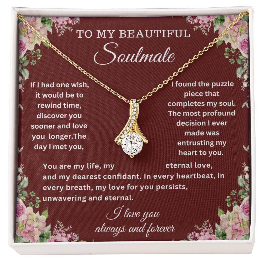 Necklace Gift For My beautiful Soulmate Wife Birthday - Giftsmojo