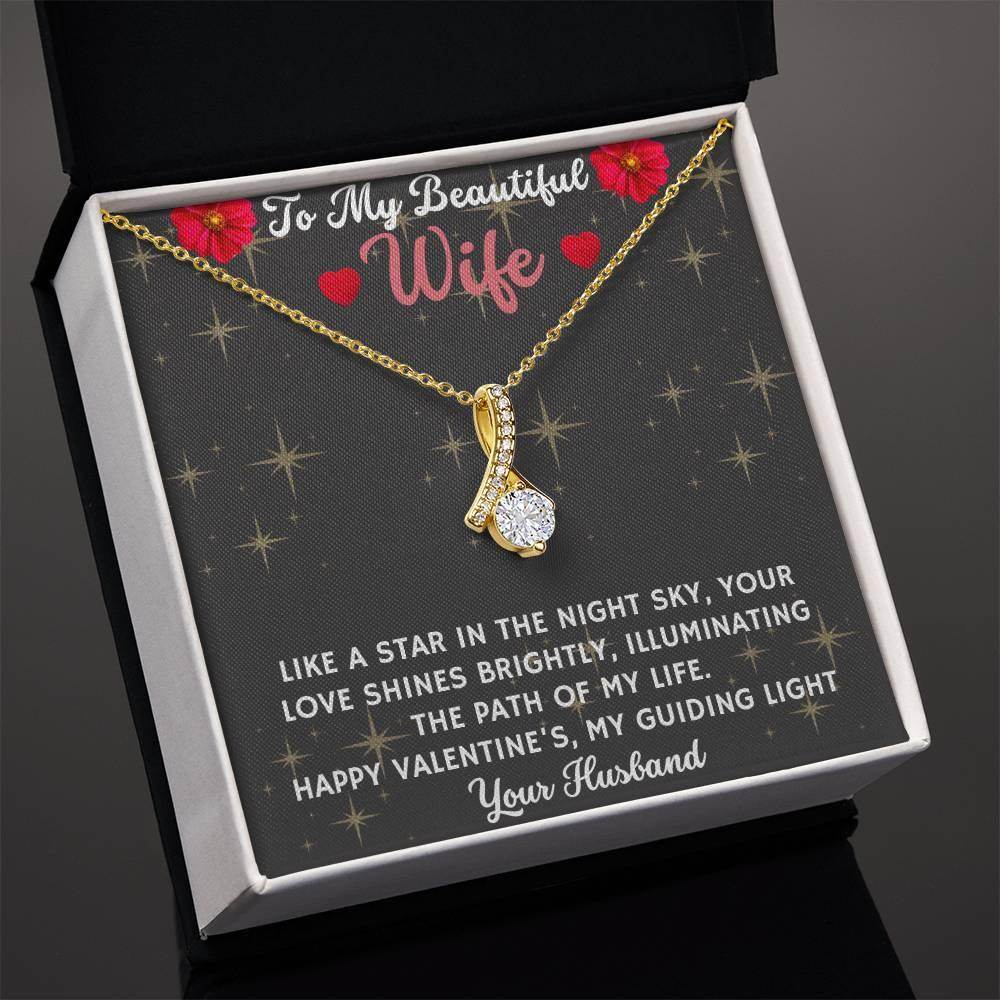 Jewelry Birthday Gifts For Her, To My Beautiful Wife Birthday Gift for Wife from Husband, Anniversary Gift for Her, Valentine Gift - Alluring Beauty - Giftsmojo