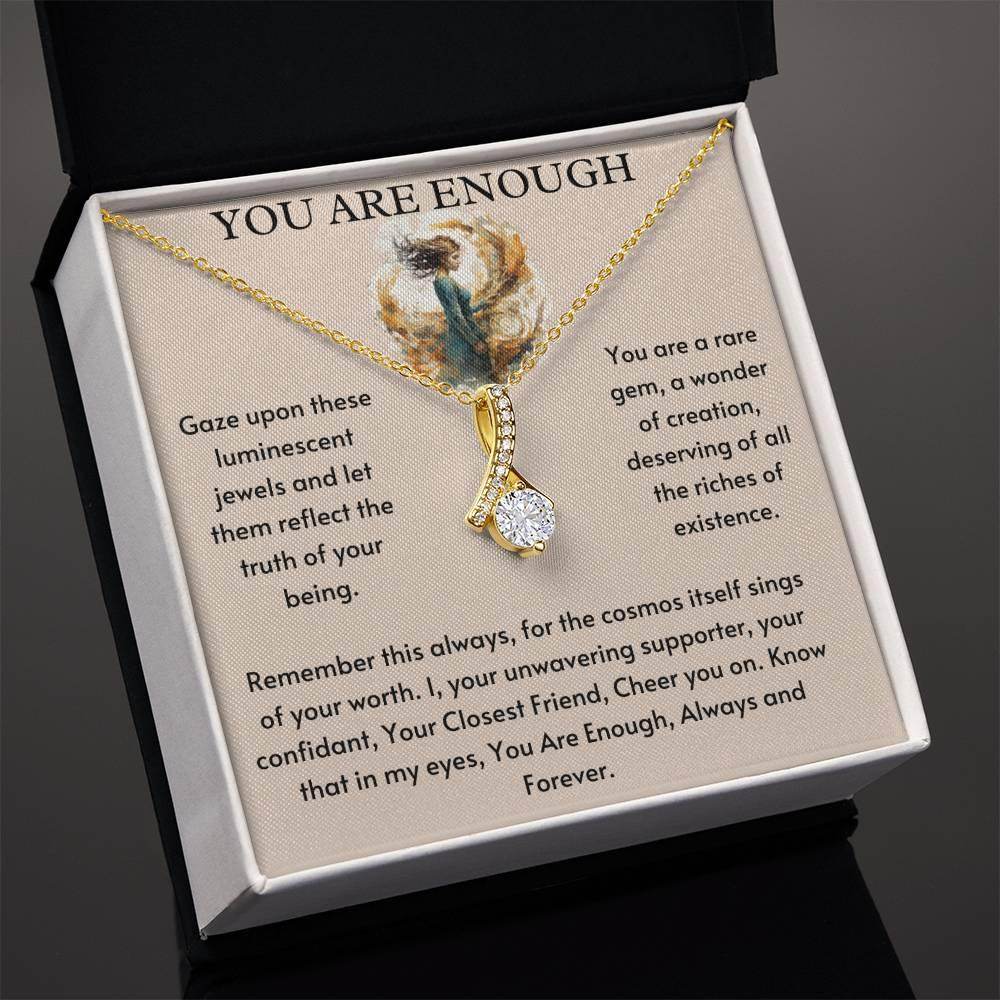You Are Enough Necklace Birthday Gift for Friend Best Friend Gift - Giftsmojo
