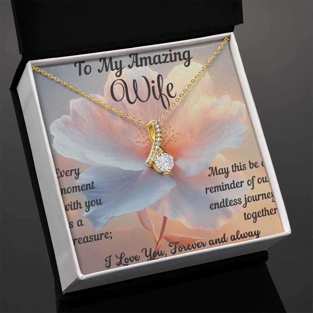 Custom Romantic Gift For Wife For Birthday, Anniversary, Christmas or Valentine's Day, Gift Ideas Necklace For Wife From Husband