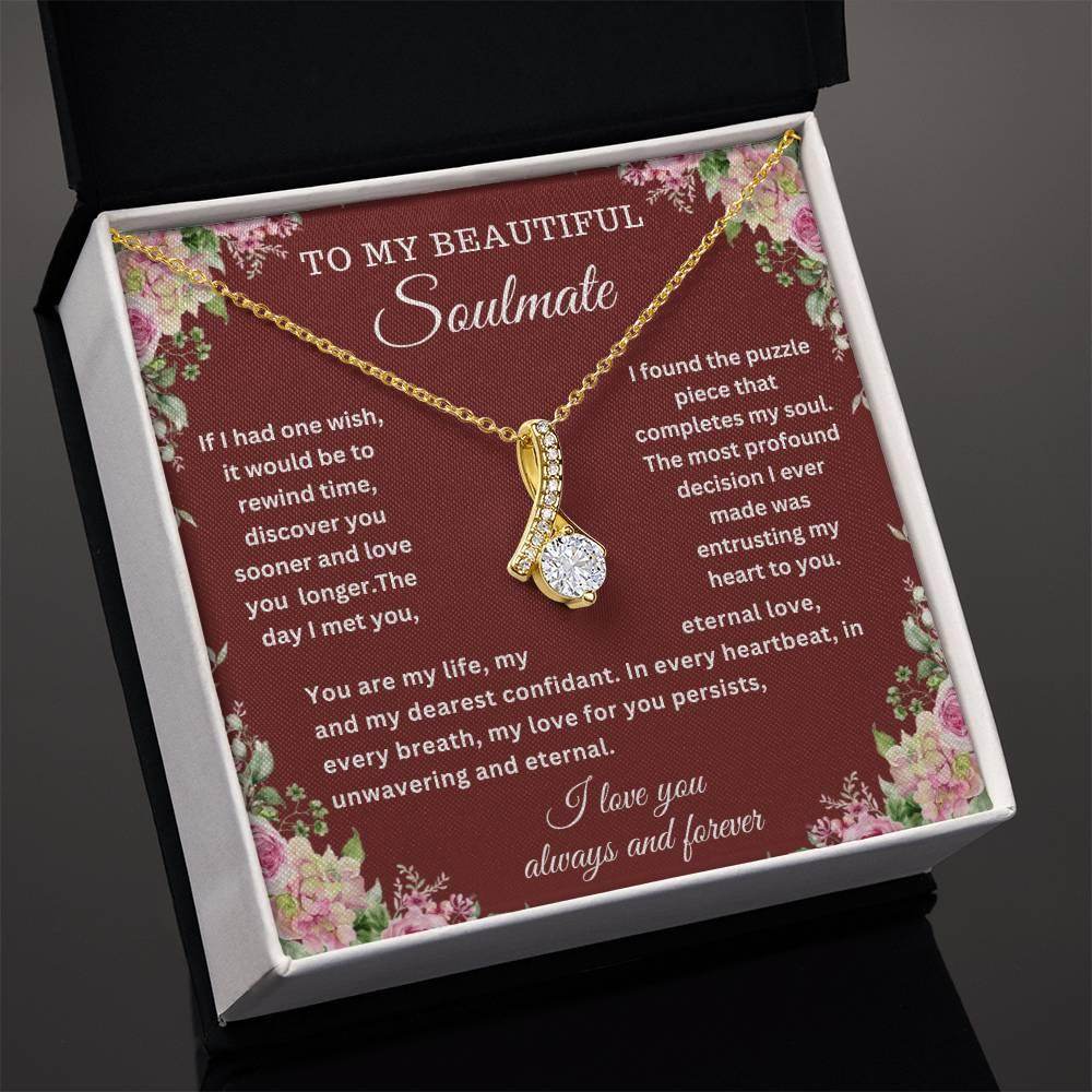 Necklace Gift For My beautiful Soulmate Wife Birthday - Giftsmojo