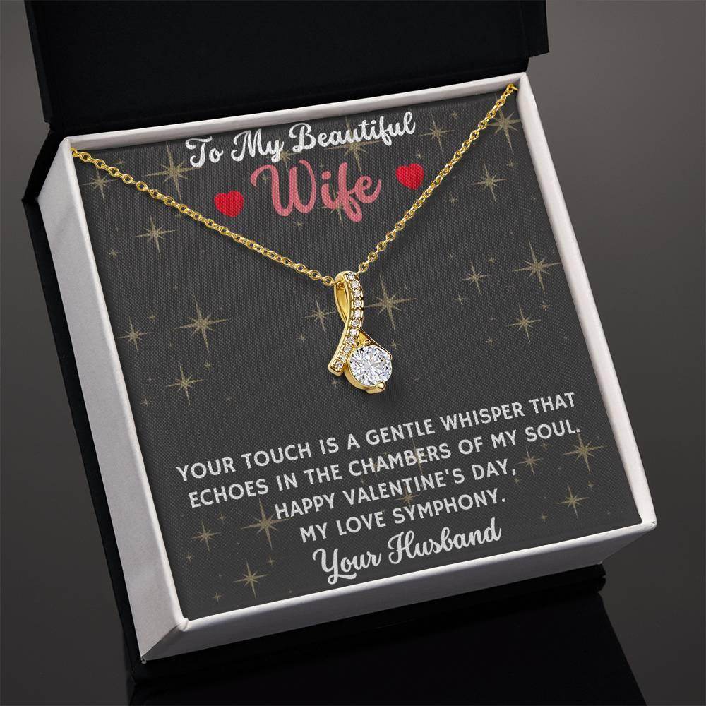 Gift To My Wife Necklace Birthday Gift for Wife from Husband, Soulmate Gift Anniversary Gift for Her, Valentine Gift - Alluring Beauty - Giftsmojo