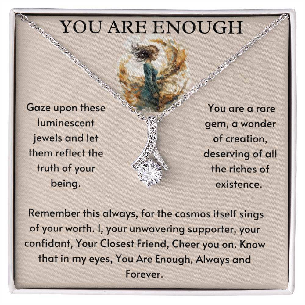 You Are Enough Necklace Birthday Gift for Friend Best Friend Gift - Giftsmojo