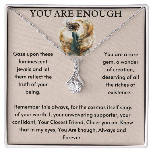 You Are Enough Necklace Birthday Gift for Friend Best Friend Gift - Giftsmojo