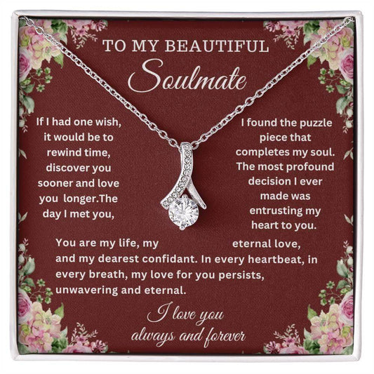 Necklace Gift For My beautiful Soulmate Wife Birthday - Giftsmojo