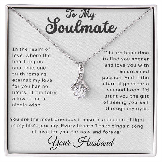 Custom Gift to My Soulmate - Birthday Gift for Wife from Husband, Soulmate Gift Anniversary Gift for Her, Valentine Gift - Alluring Beauty - Giftsmojo