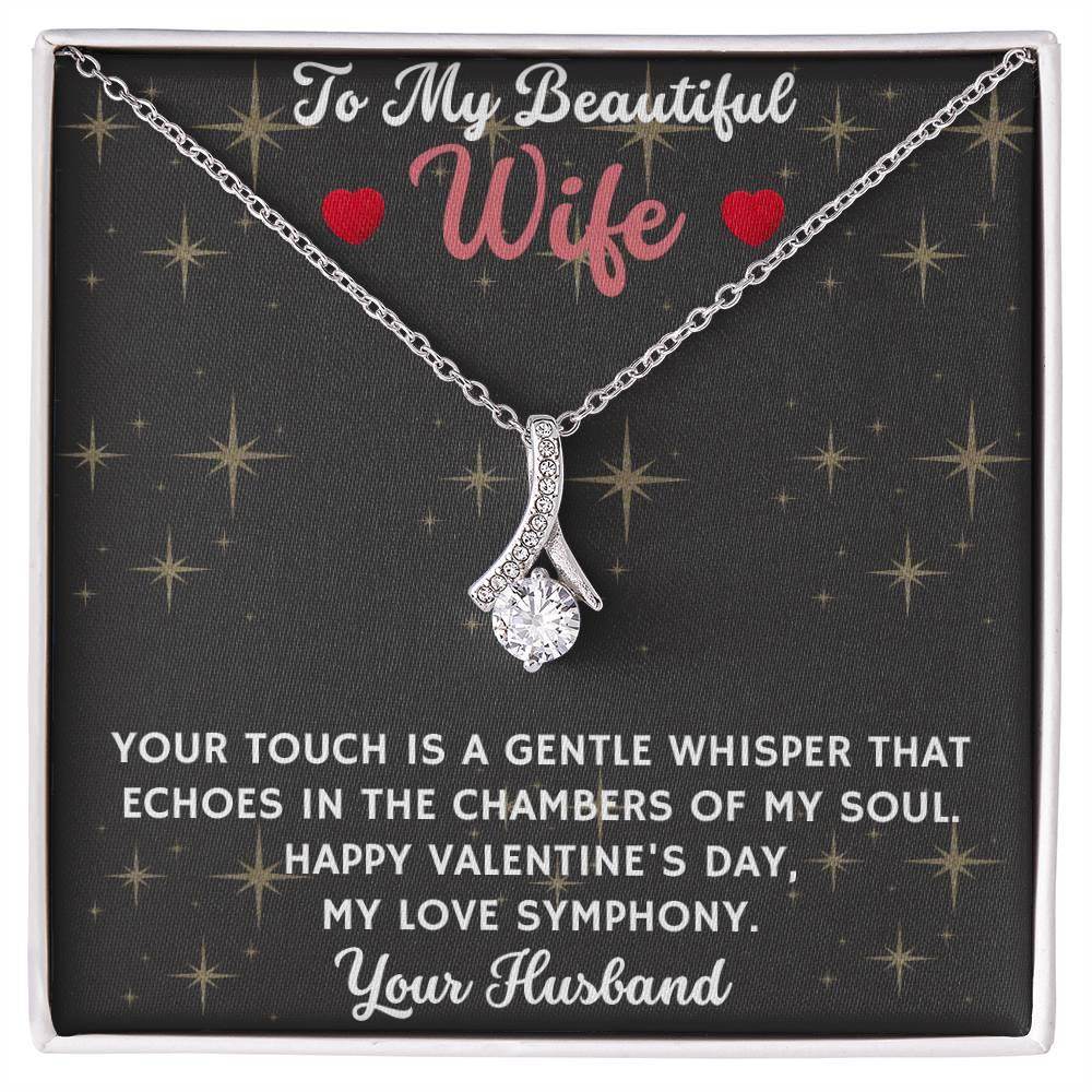 Gift To My Wife Necklace Birthday Gift for Wife from Husband, Soulmate Gift Anniversary Gift for Her, Valentine Gift - Alluring Beauty - Giftsmojo