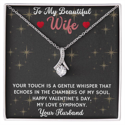 Gift To My Wife Necklace Birthday Gift for Wife from Husband, Soulmate Gift Anniversary Gift for Her, Valentine Gift - Alluring Beauty - Giftsmojo