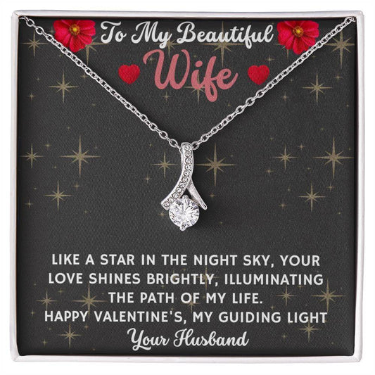 Jewelry Birthday Gifts For Her, To My Beautiful Wife Birthday Gift for Wife from Husband, Anniversary Gift for Her, Valentine Gift - Alluring Beauty - Giftsmojo