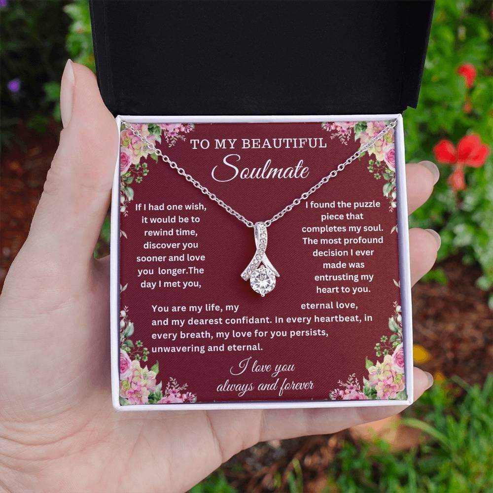 Necklace Gift For My beautiful Soulmate Wife Birthday - Giftsmojo