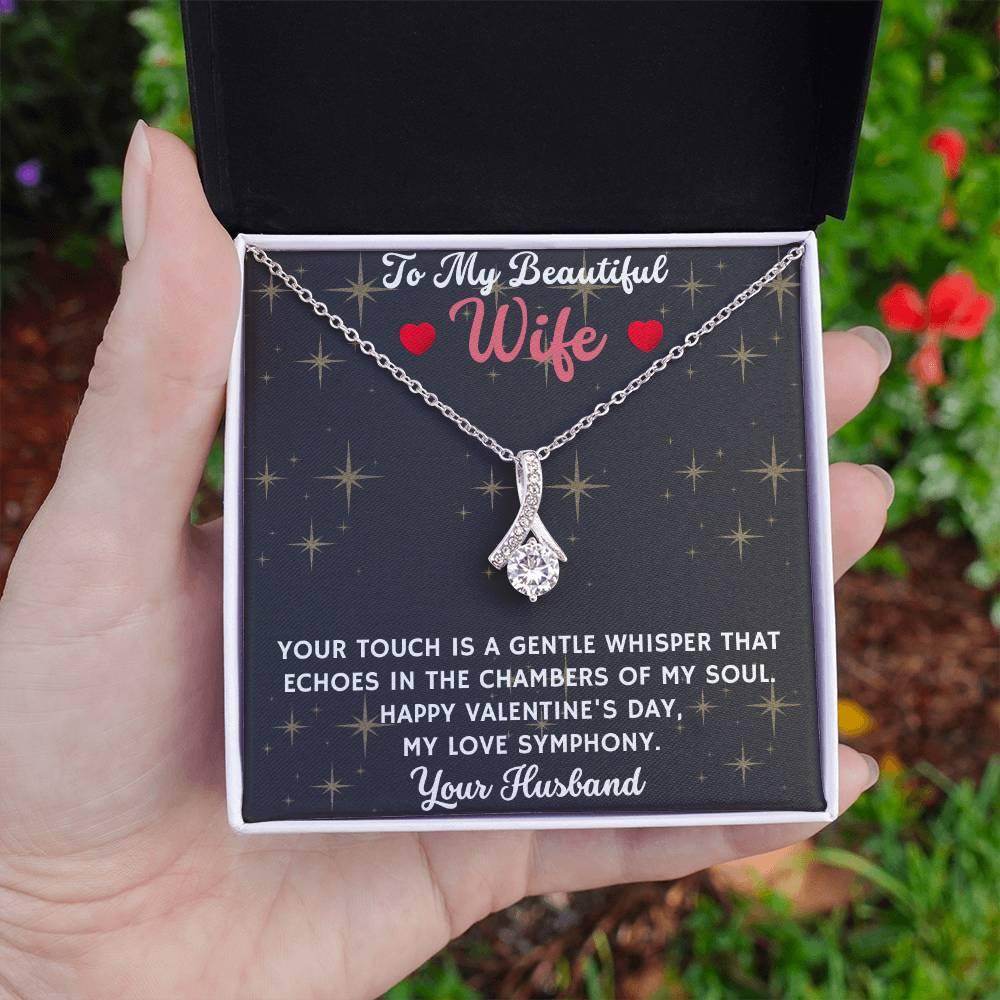 Gift To My Wife Necklace Birthday Gift for Wife from Husband, Soulmate Gift Anniversary Gift for Her, Valentine Gift - Alluring Beauty - Giftsmojo