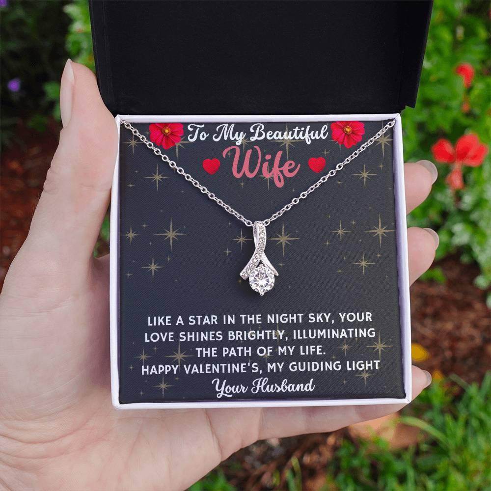 Jewelry Birthday Gifts For Her, To My Beautiful Wife Birthday Gift for Wife from Husband, Anniversary Gift for Her, Valentine Gift - Alluring Beauty - Giftsmojo