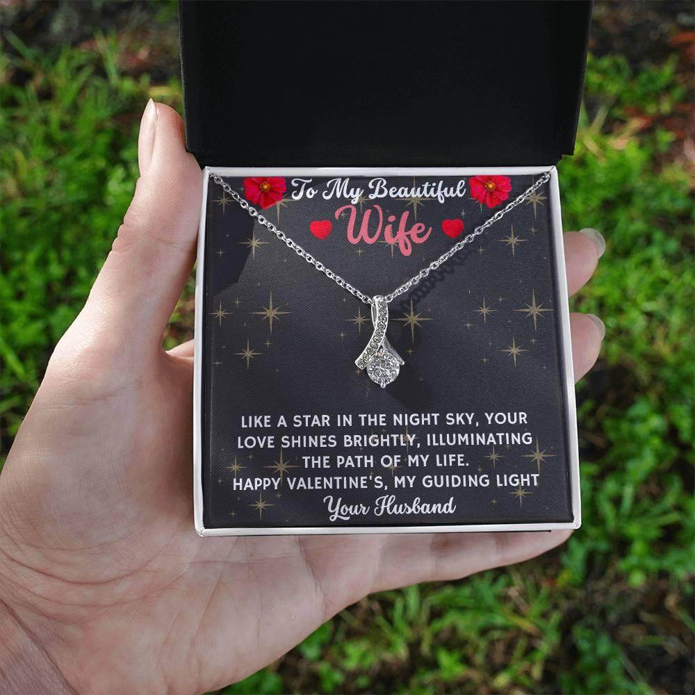 Jewelry Birthday Gifts For Her, To My Beautiful Wife Birthday Gift for Wife from Husband, Anniversary Gift for Her, Valentine Gift - Alluring Beauty - Giftsmojo