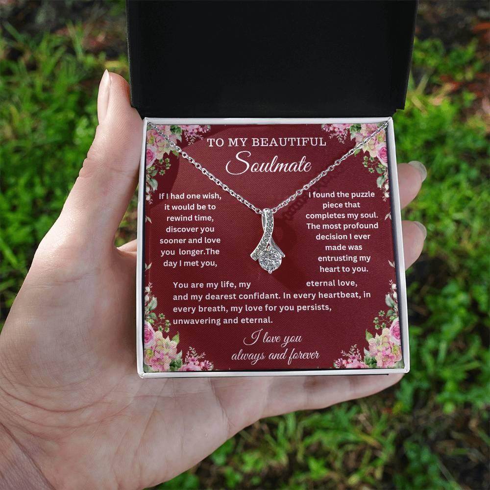 Necklace Gift For My beautiful Soulmate Wife Birthday - Giftsmojo