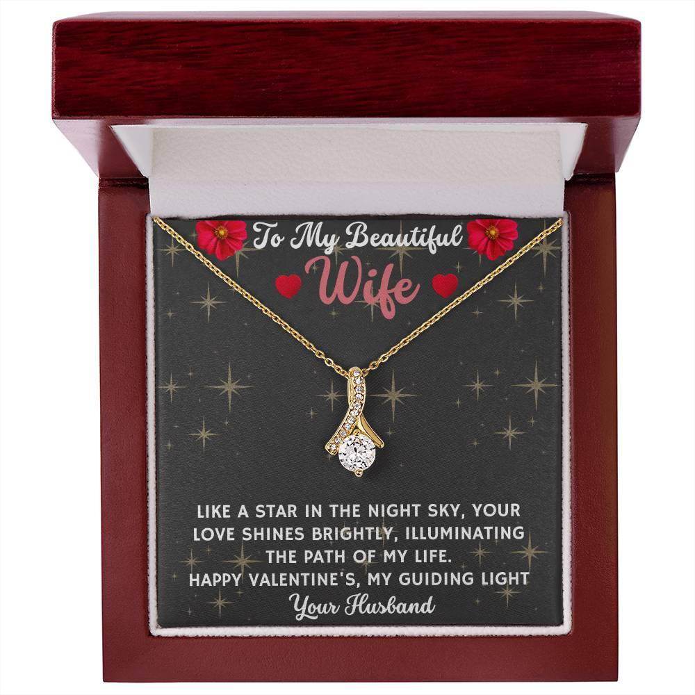 Jewelry Birthday Gifts For Her, To My Beautiful Wife Birthday Gift for Wife from Husband, Anniversary Gift for Her, Valentine Gift - Alluring Beauty - Giftsmojo