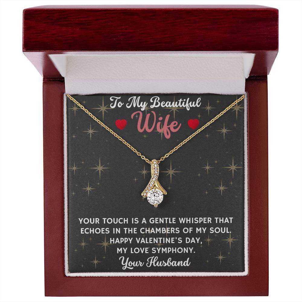 Gift To My Wife Necklace Birthday Gift for Wife from Husband, Soulmate Gift Anniversary Gift for Her, Valentine Gift - Alluring Beauty - Giftsmojo