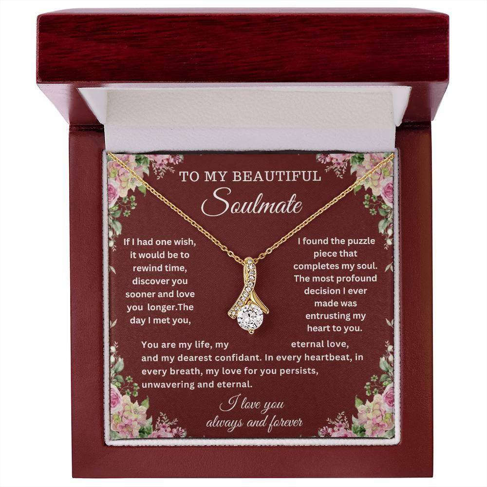 Necklace Gift For My beautiful Soulmate Wife Birthday - Giftsmojo