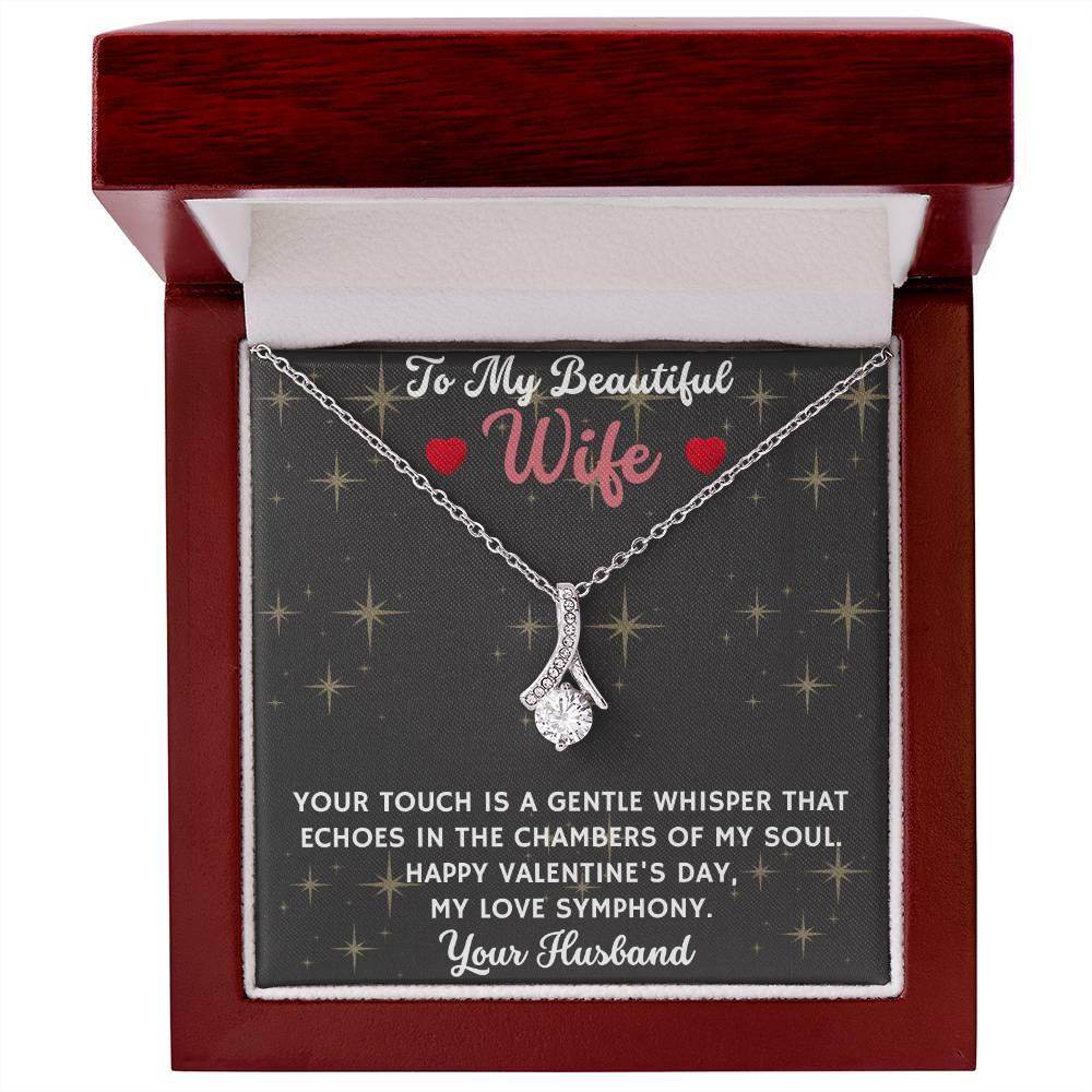 Gift To My Wife Necklace Birthday Gift for Wife from Husband, Soulmate Gift Anniversary Gift for Her, Valentine Gift - Alluring Beauty - Giftsmojo