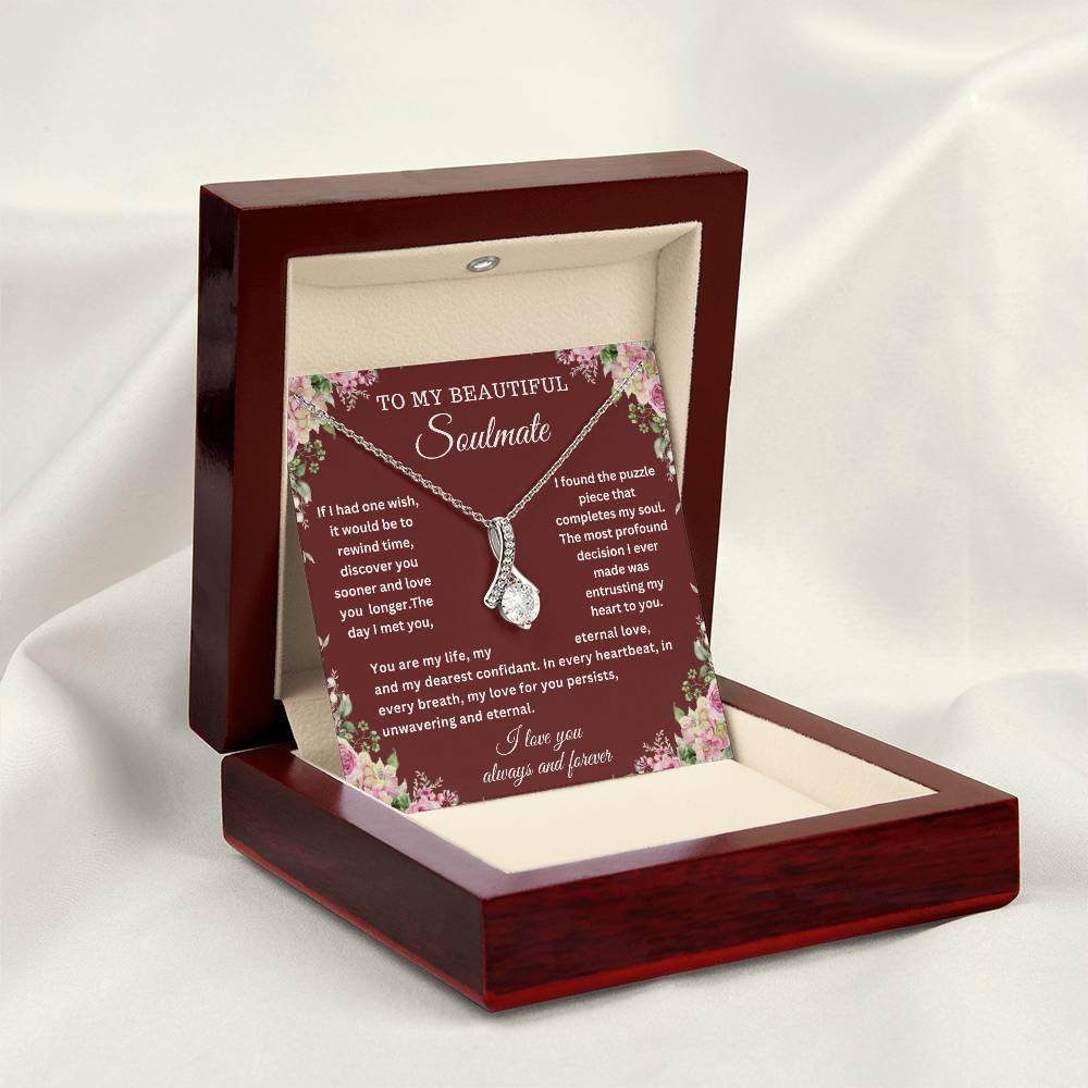 Necklace Gift For My beautiful Soulmate Wife Birthday - Giftsmojo