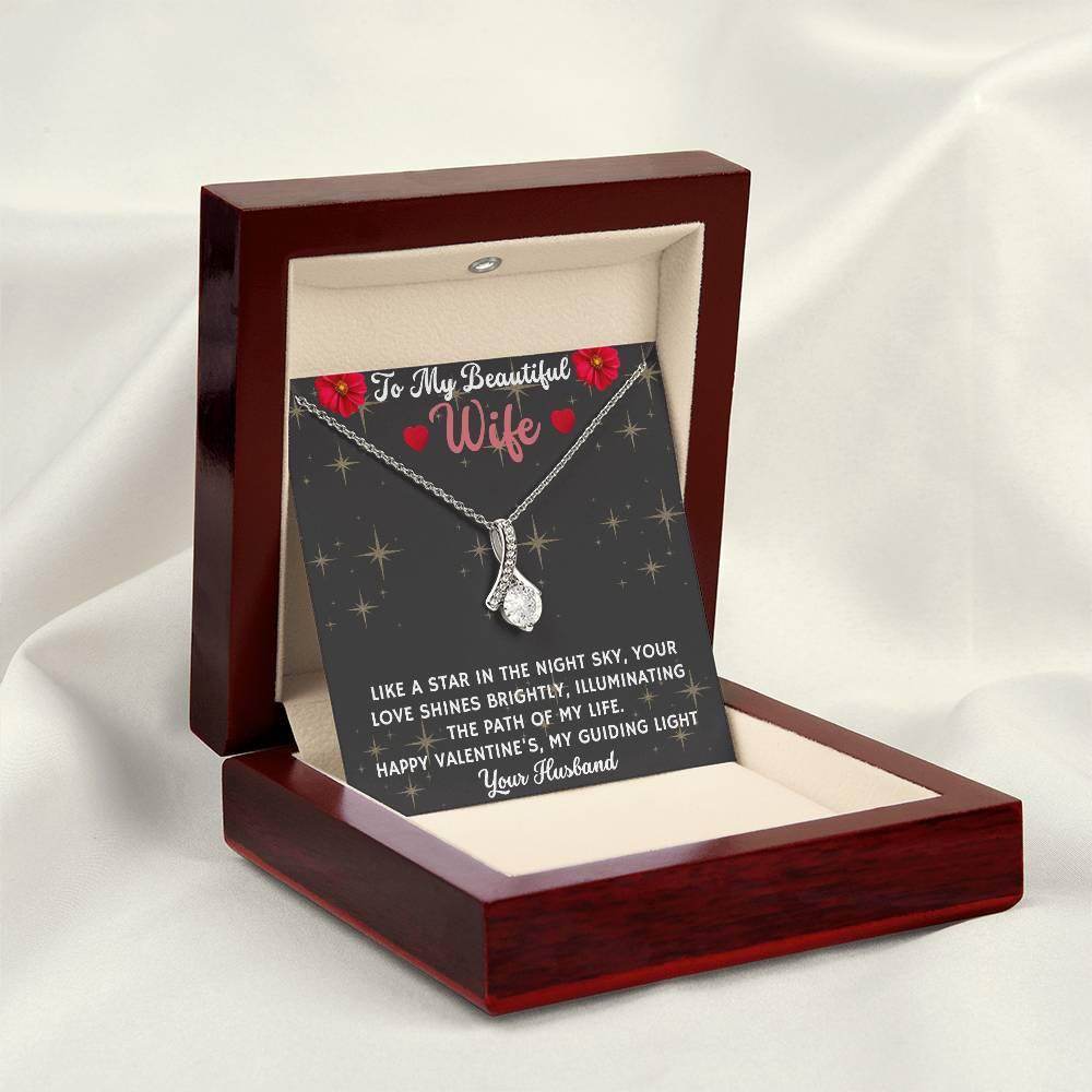 Jewelry Birthday Gifts For Her, To My Beautiful Wife Birthday Gift for Wife from Husband, Anniversary Gift for Her, Valentine Gift - Alluring Beauty - Giftsmojo