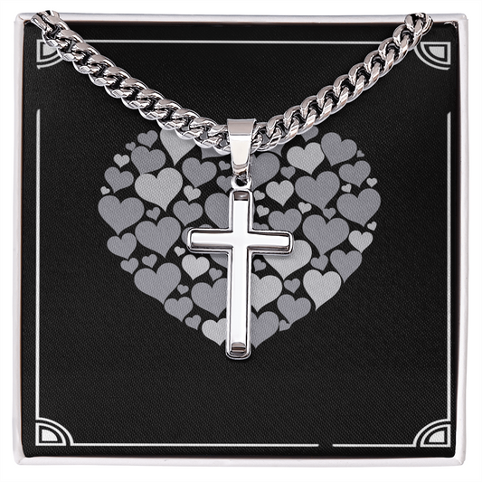 Artisan cross, Custom birthday gift for husband, custom birthday gift for men, gift for brother, gift for men necklace, faith gift, faith necklace,