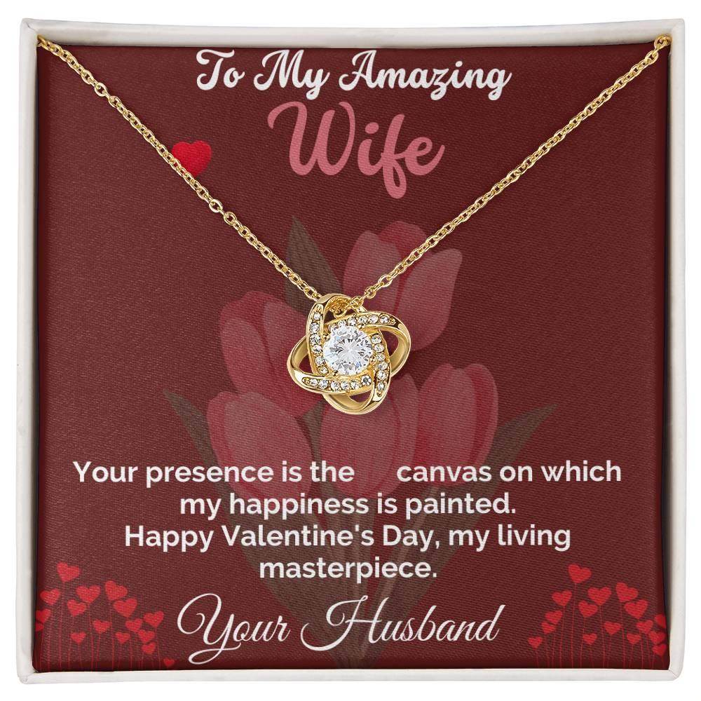 Necklace Gift To My amazing Wife - Love Knot Necklace - Giftsmojo