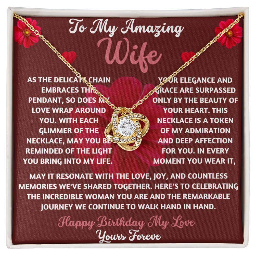 Custom Birthday Gift to Wife: Eternal Radiance Necklace Celebrating Your Love - Giftsmojo