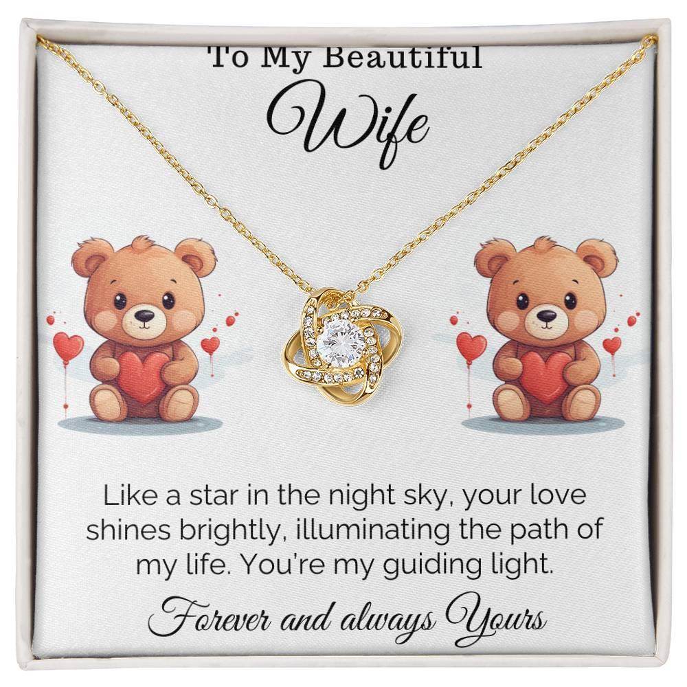 Romantic Gift For My Beautiful Wife - Love Knot Necklace - Giftsmojo